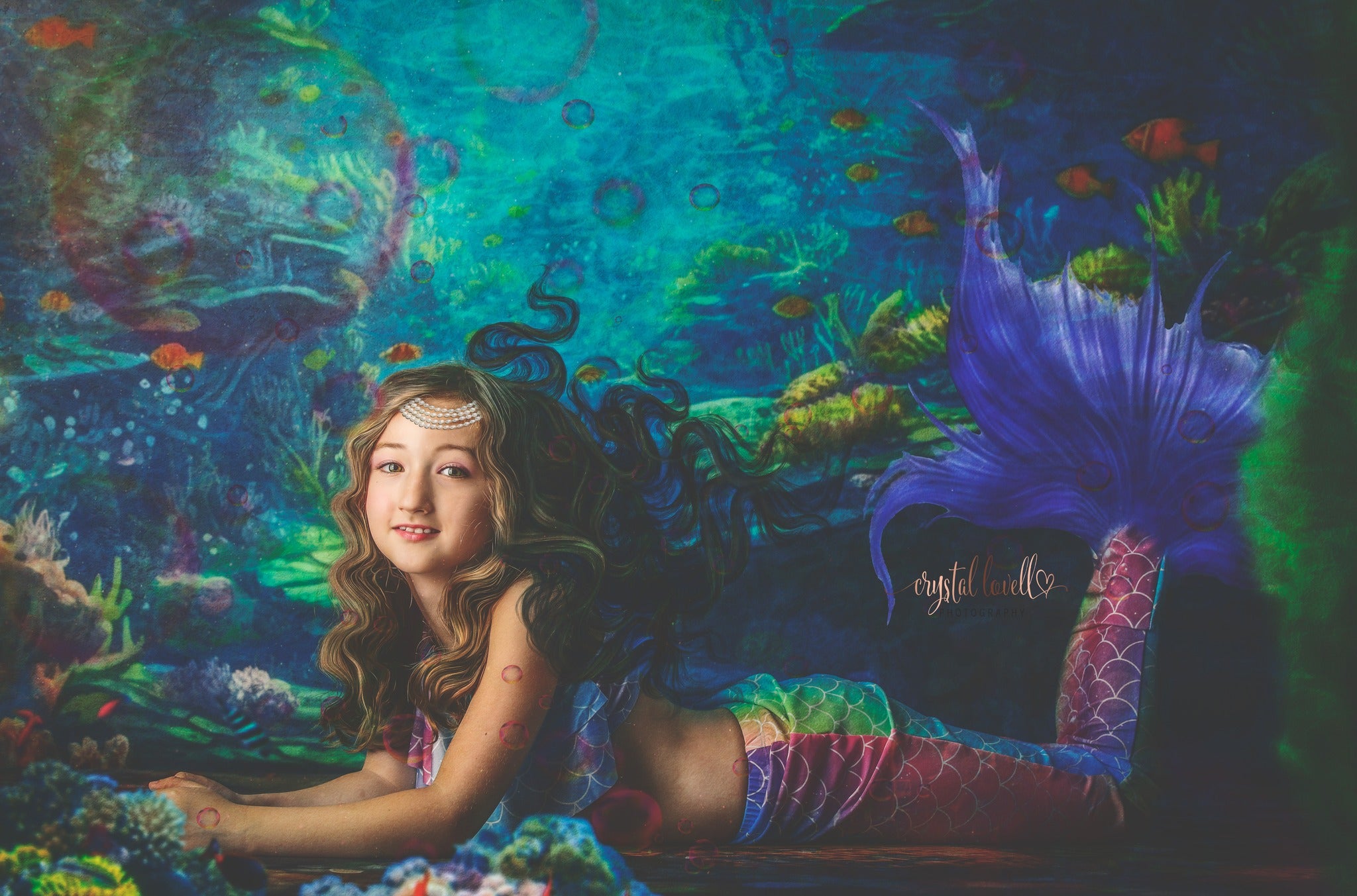 Kate Underwater Ocean Reef Backdrop Designed by Mandy Ringe Photography
