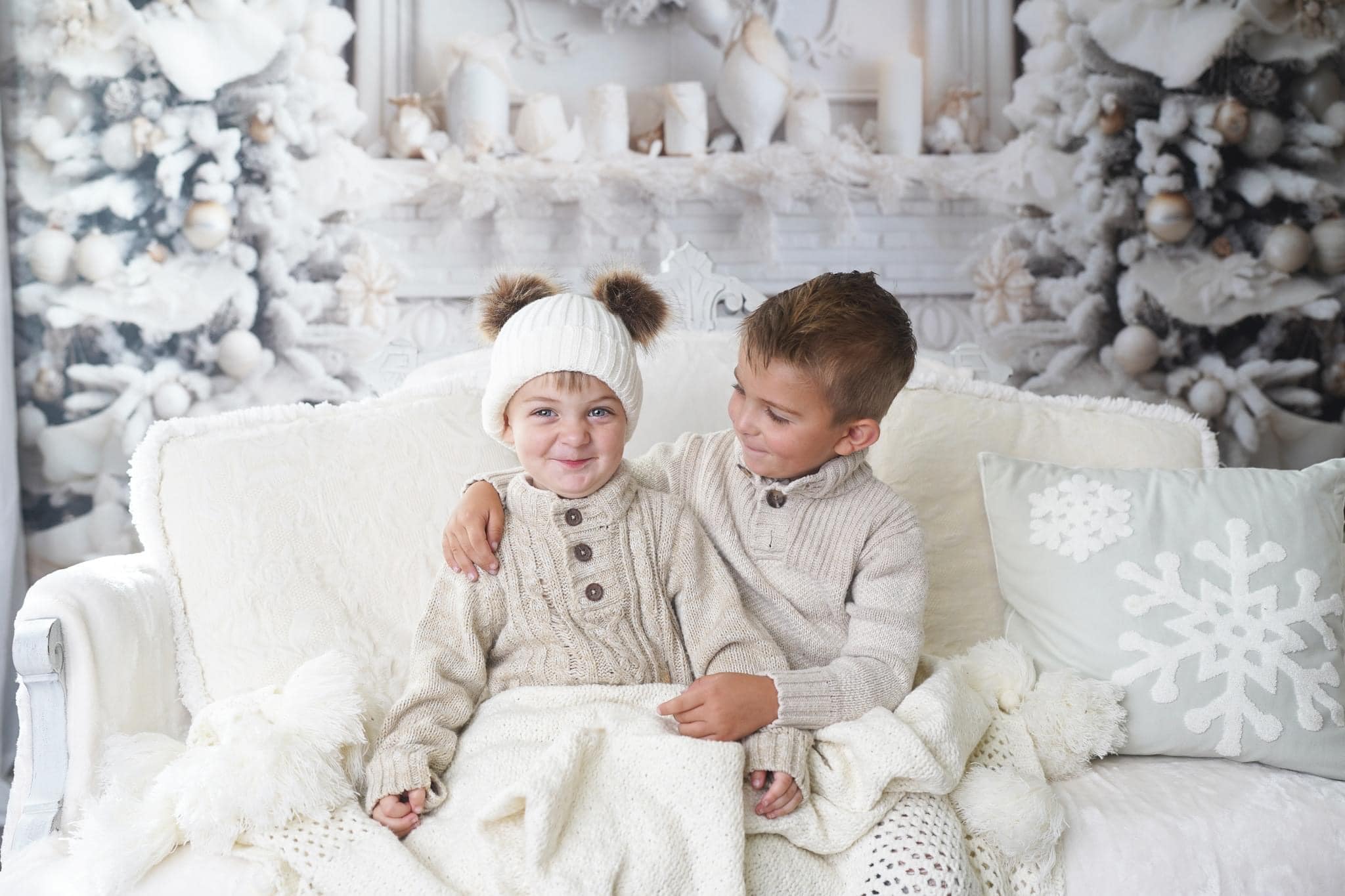 Kate Christmas Elegant Room Fireplace Backdrop for Photography