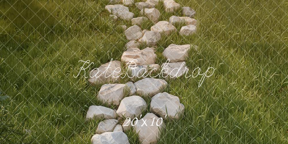 Kate Stone Pathway Grass Field Floor Backdrop Designed by Kate Image -UK