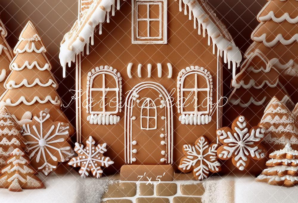 Kate Christmas Gingerbread Trees Backdrop Designed by Mandy Ringe Photography -UK