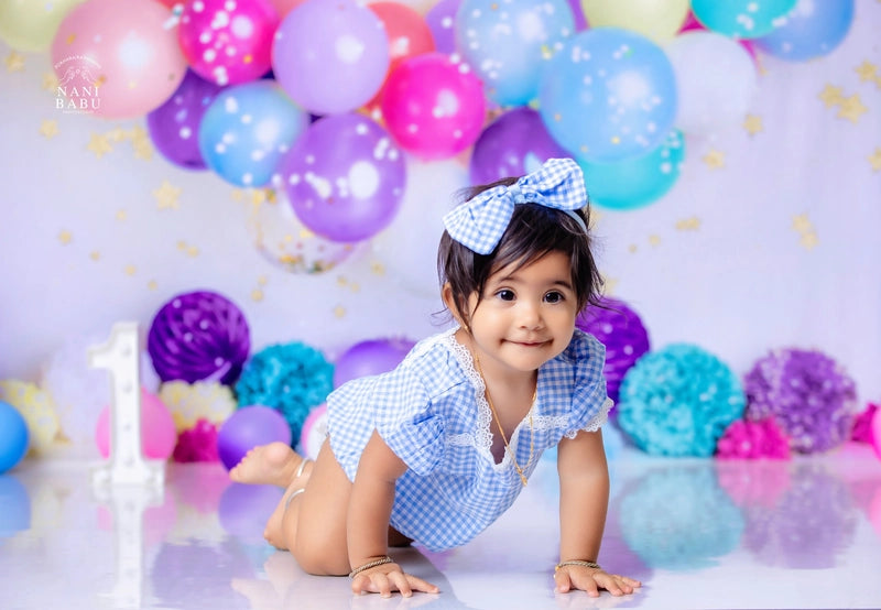 Kate Birthday Balloons and Stars Backdrop Designed By Mandy Ringe Photography -UK