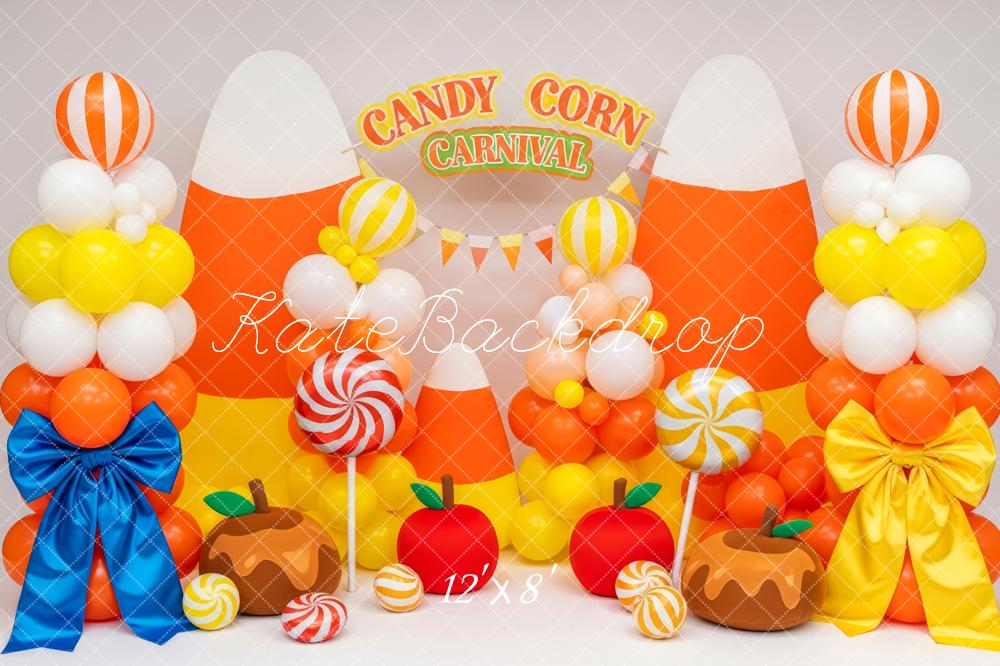 Kate Candy Corn Balloons Sweets Carnival Backdrop Designed by Patty Robert