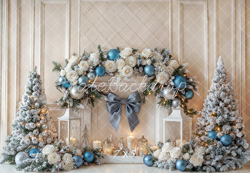 Kate Christmas Floral Arch Trees Backdrop Designed by Emetselch -UK