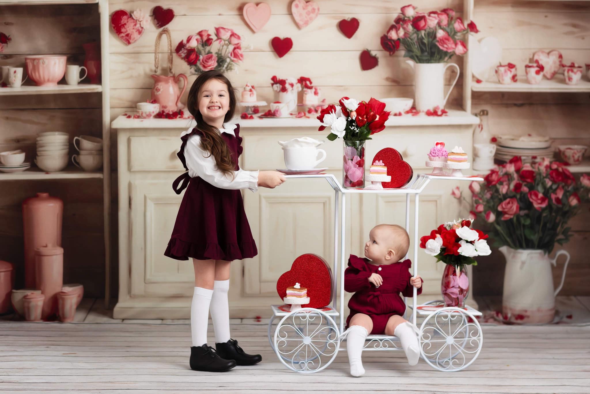 Kate Valentine's Day Beige Kitchen Backdrop Designed by Emetselch -UK