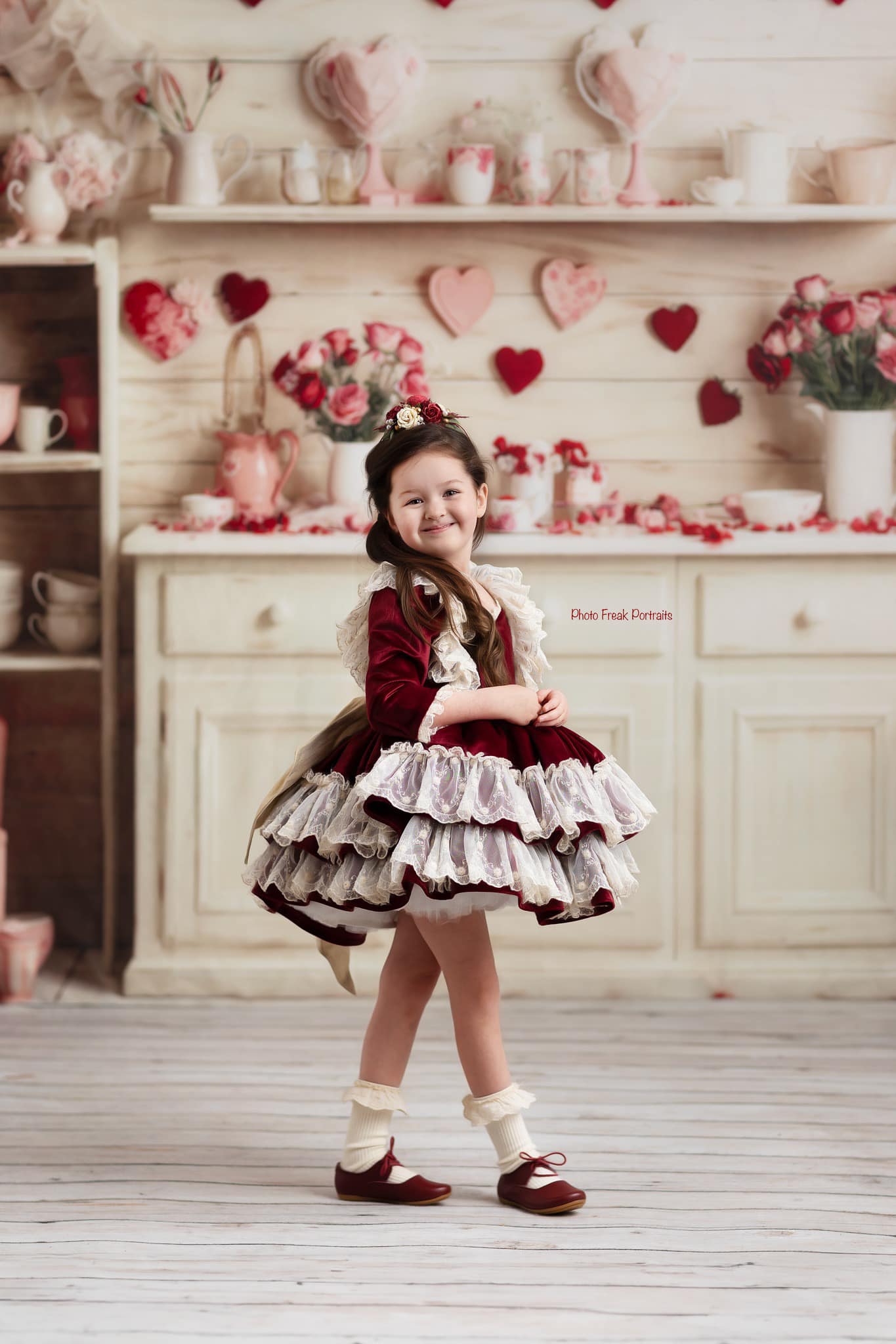 Kate Valentine's Day Beige Kitchen Backdrop Designed by Emetselch -UK
