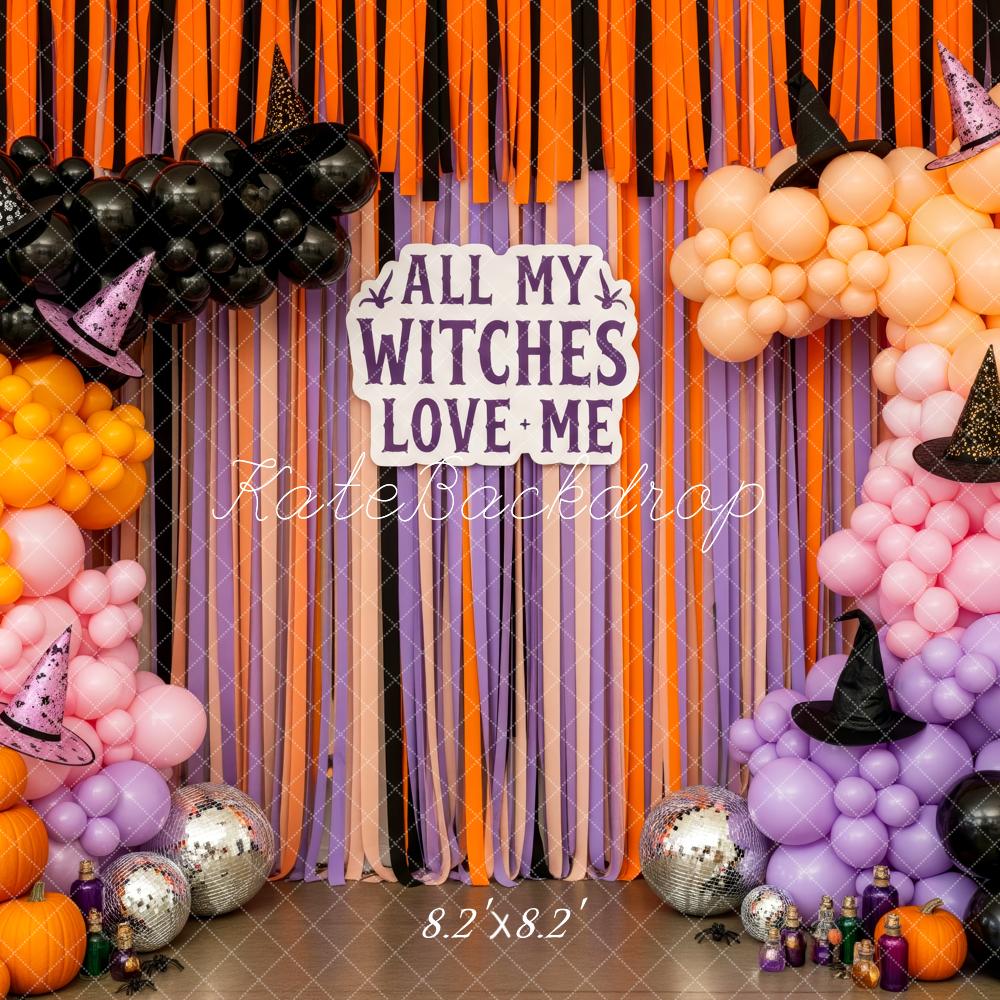 Kate Halloween Balloon Garland Witch Hats Backdrop Designed by Patty Robert -UK
