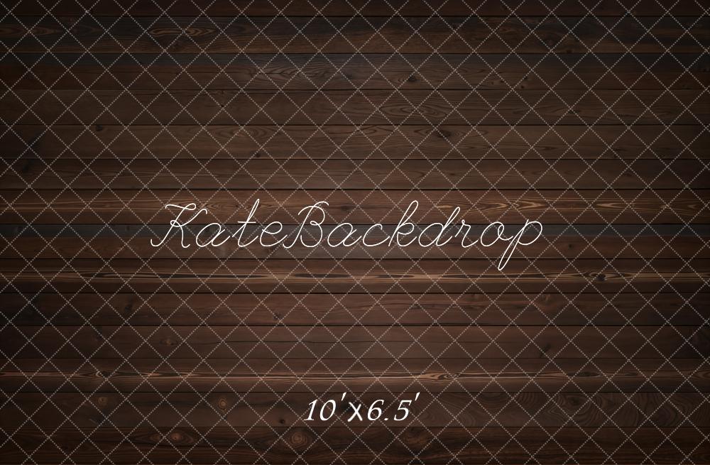 Kate Dark Wood Texture Fleece Backdrop Designed by Kate Image -UK