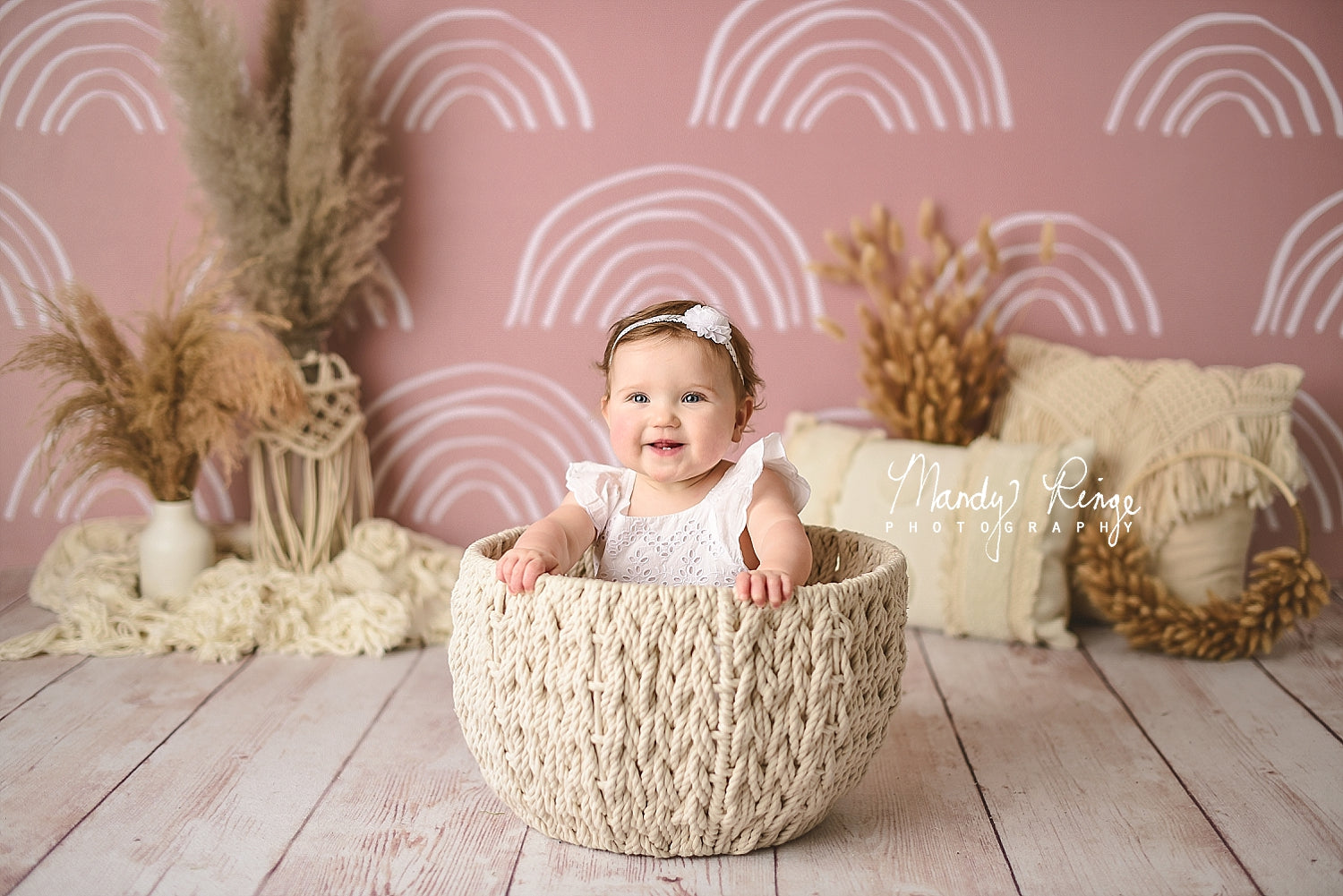 Kate Neutral Boho Rainbow Backdrop Designed by Mandy Ringe Photography -UK