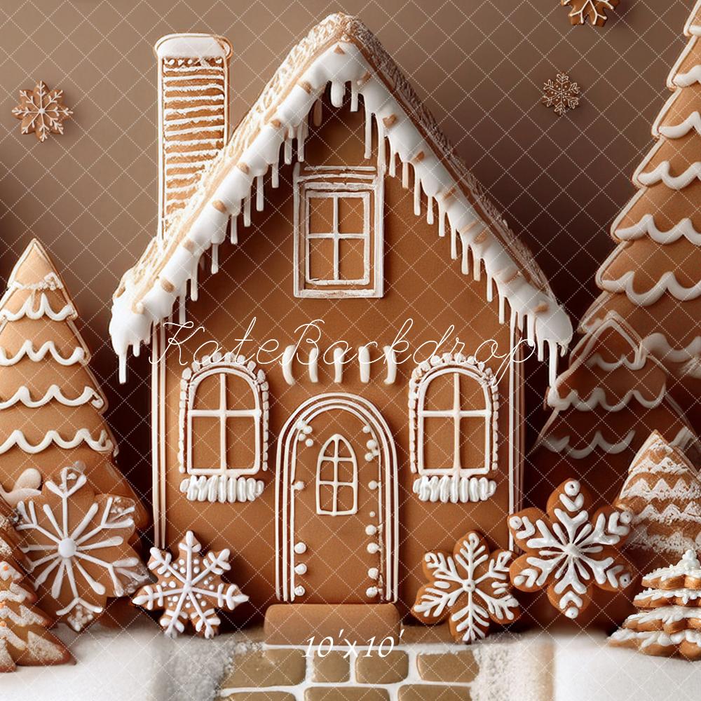 Kate Christmas Gingerbread Trees Backdrop Designed by Mandy Ringe Photography -UK