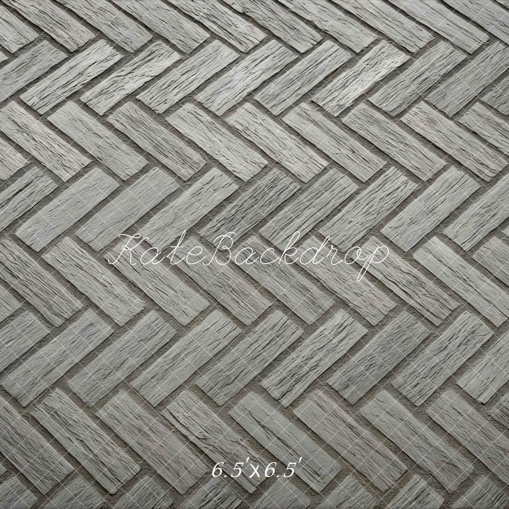 Kate Herringbone Grey Wood Backdrop Designed by Mini MakeBelieve