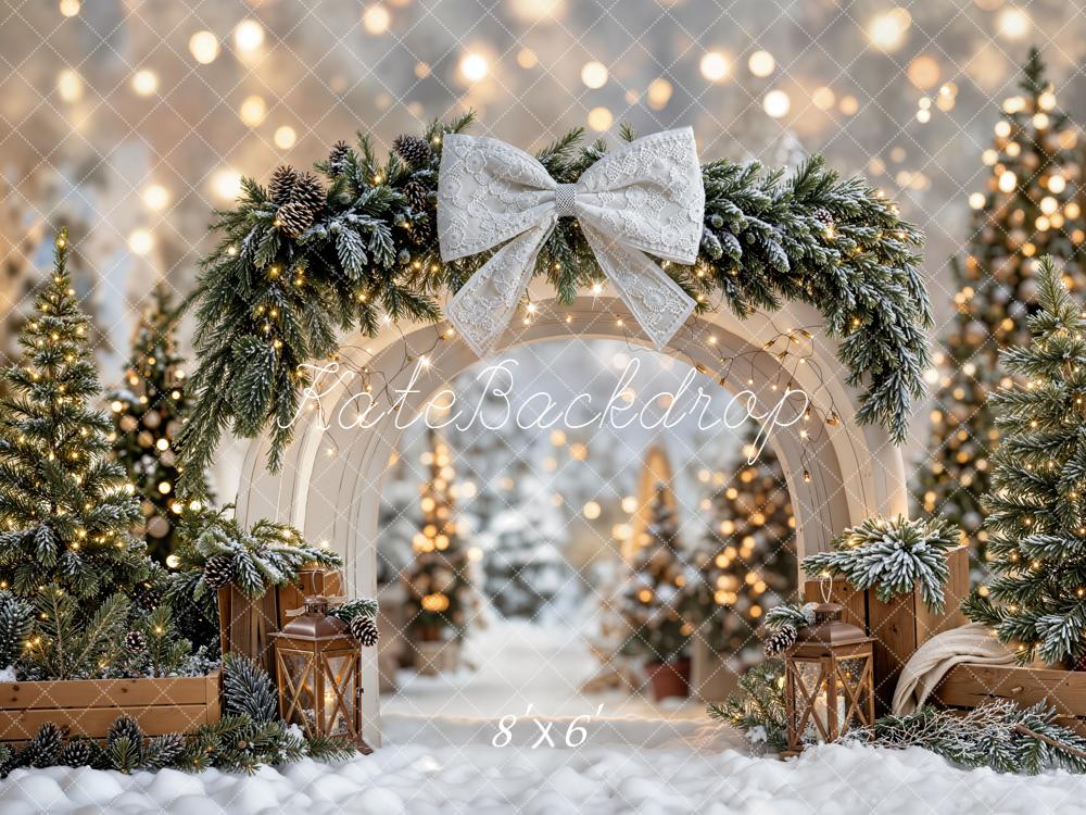 Kate Winter Christmas Arch Snowy Backdrop Designed by Emetselch -UK