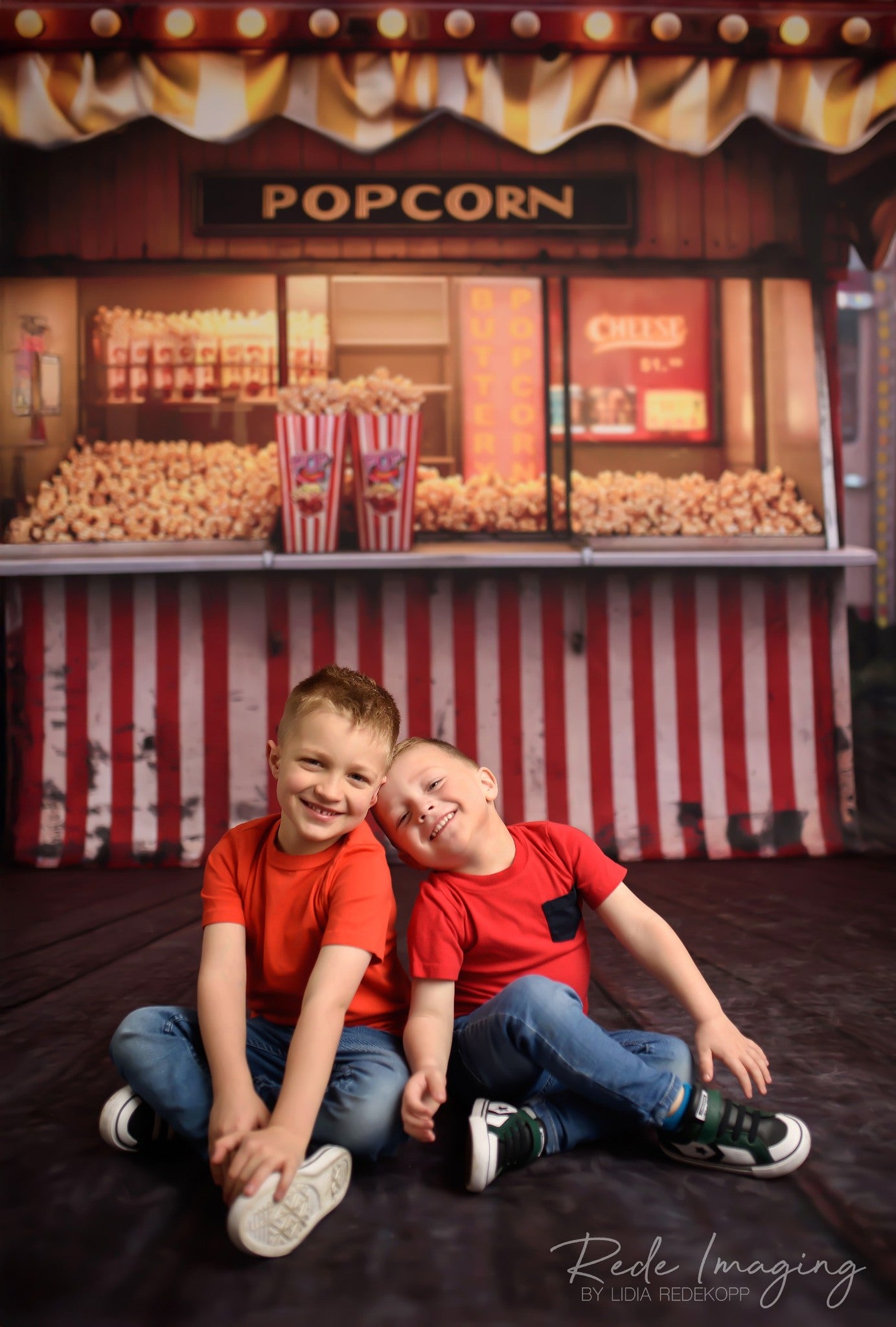 Kate Sweep Retro Carnival Popcorn Stand Backdrop Designed by Lidia Redekopp -UK
