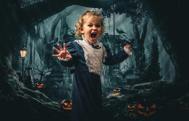 Kate Halloween Pumpkin Forest Backdrop for Photography -UK