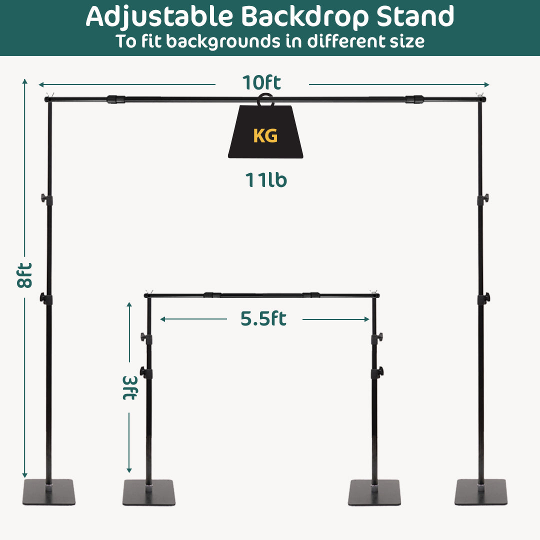 Kate Light-duty 10*8ft square base Adjustable Photographic Backdrop  and Seamless Paper Display Stand