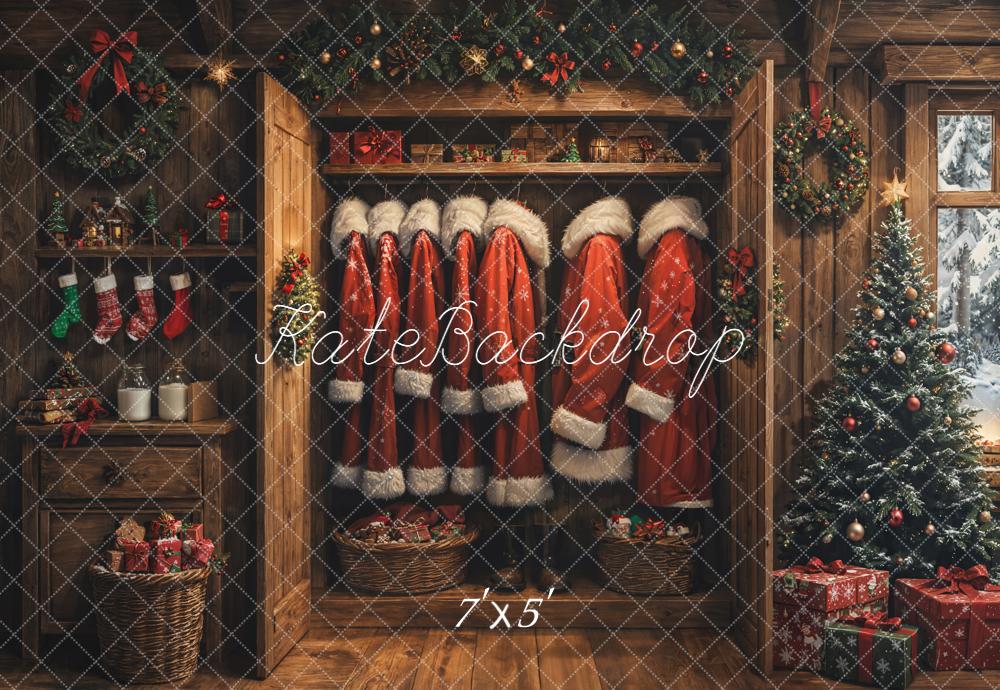 Kate Christmas Santa Closet Gifts Backdrop Designed by Emetselch -UK