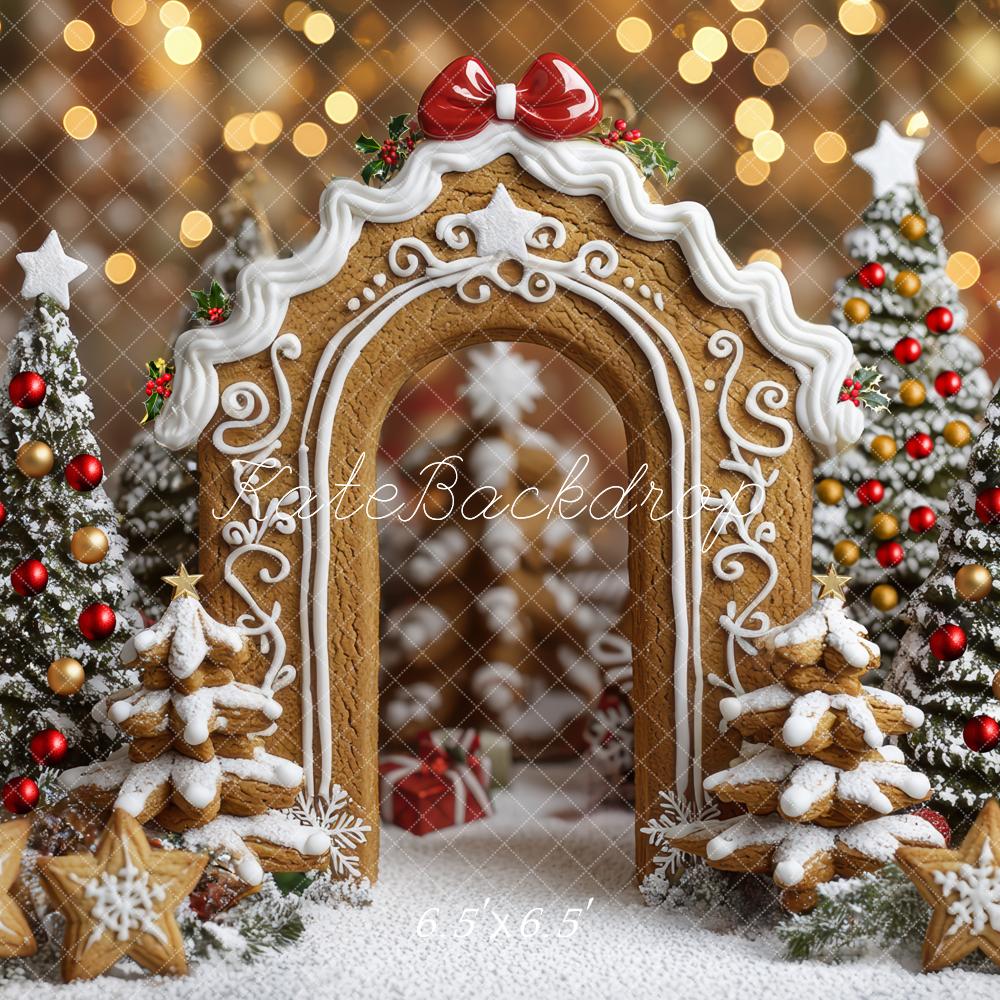 Kate Christmas Gingerbread Arch Biscuit Trees Backdrop Designed by Mini MakeBelieve -UK