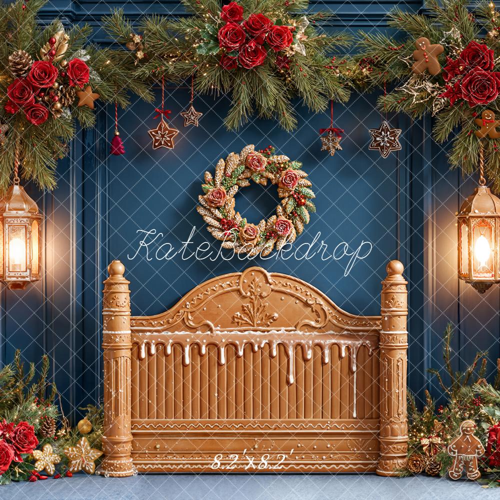 Kate Christmas Gingerbread Headboard Garland Backdrop Designed by Emetselch