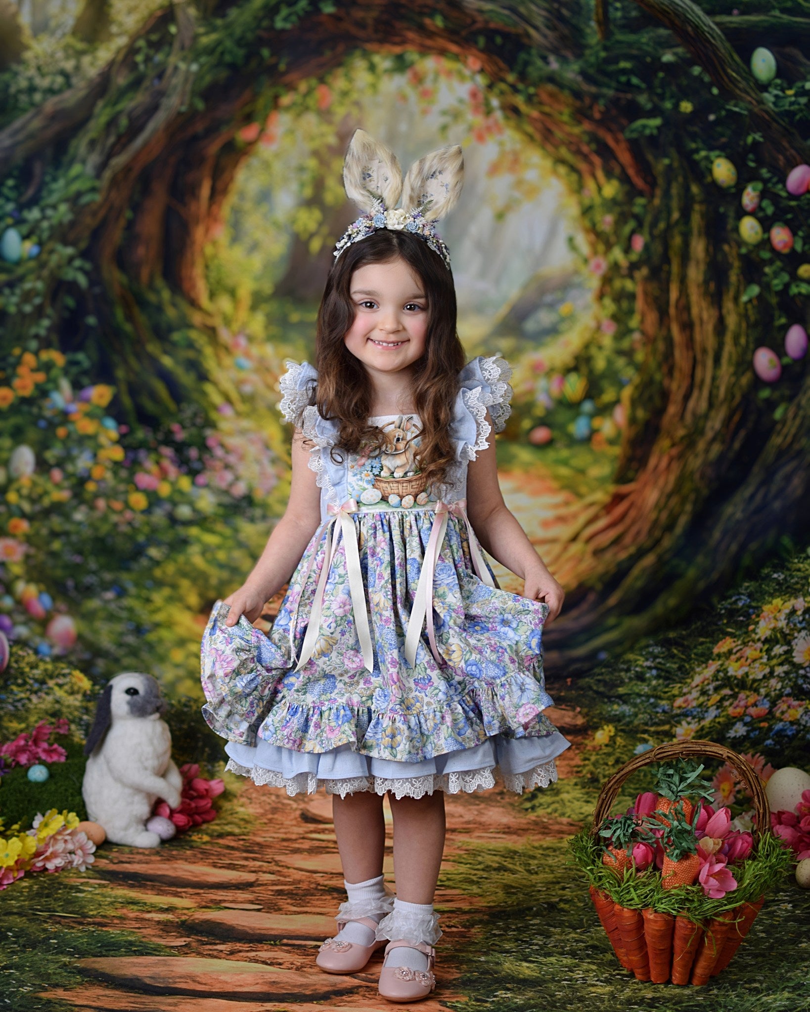 Kate Easter Forest Tree Arch Path Backdrop Designed by Emetselch -UK
