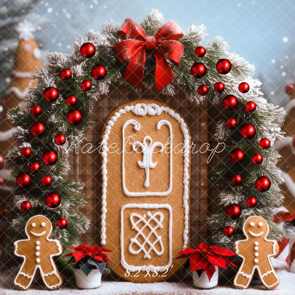 Kate Christmas Gingerbread House Garland Backdrop Designed by Mini MakeBelieve -UK
