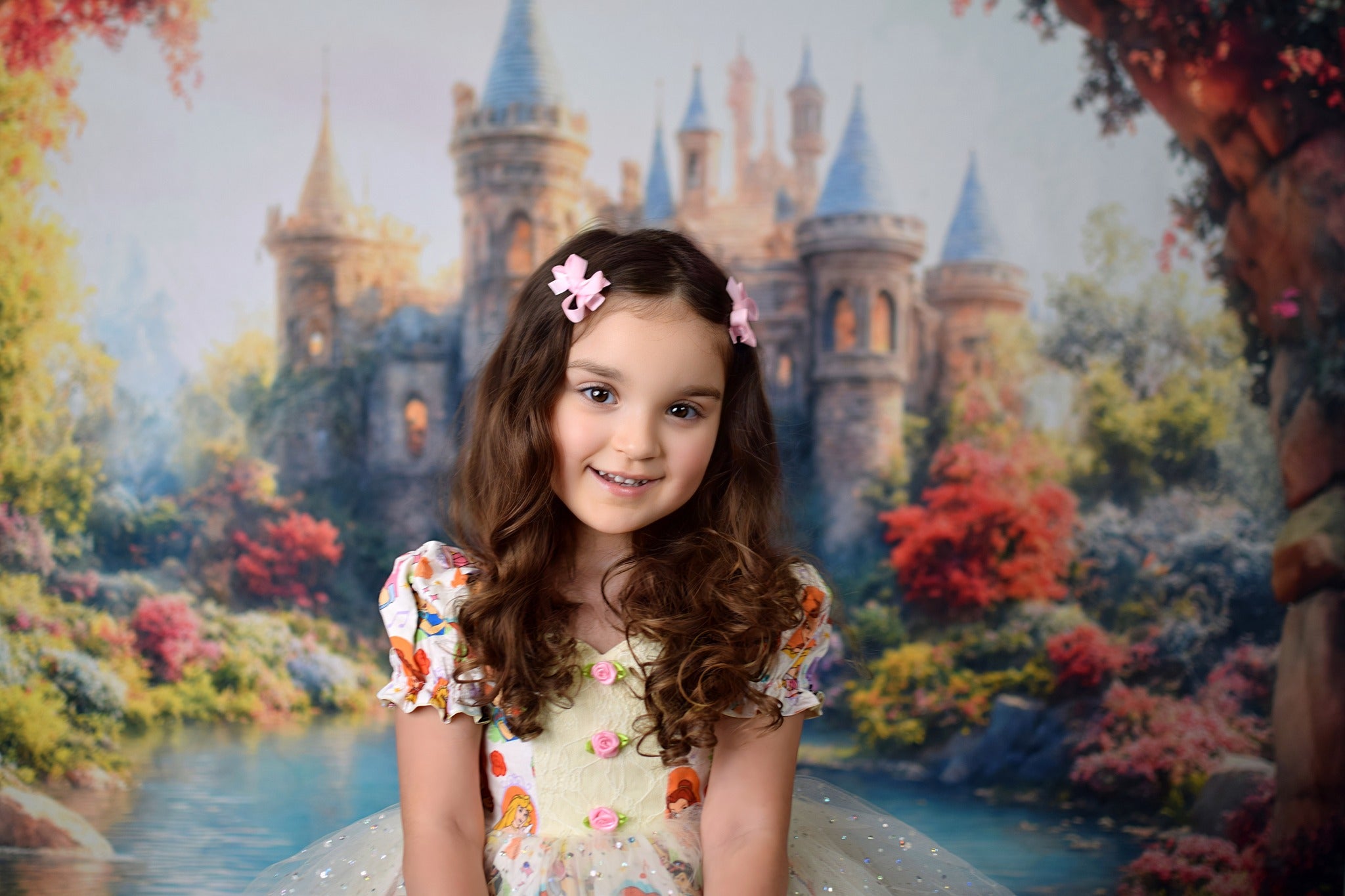 Kate Fairy Tale Castle Arch Garden Backdrop Designed by Emetselch -UK