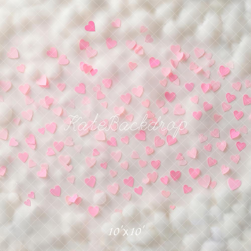 Kate Pink Hearts Texture Floor Backdrop Designed by Emetselch -UK