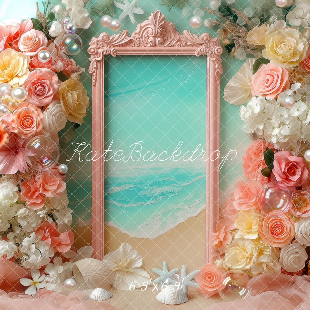 Kate Beach Flower Arch Seashells Backdrop Designed by Mini MakeBelieve -UK