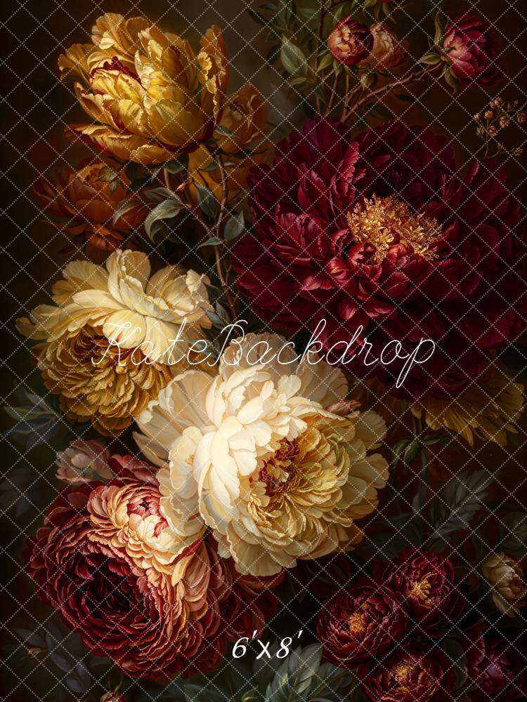 Kate Fine Art Dark Flower Fleece Backdrop Designed by Emetselch -UK
