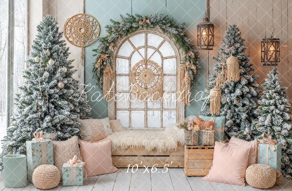 Kate Christmas Trees Window Room Backdrop Designed by Emetselch