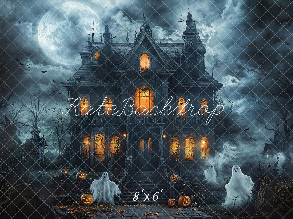 On Sale Kate Halloween Haunted House Ghosts Night Backdrop Designed by Emetselch -UK
