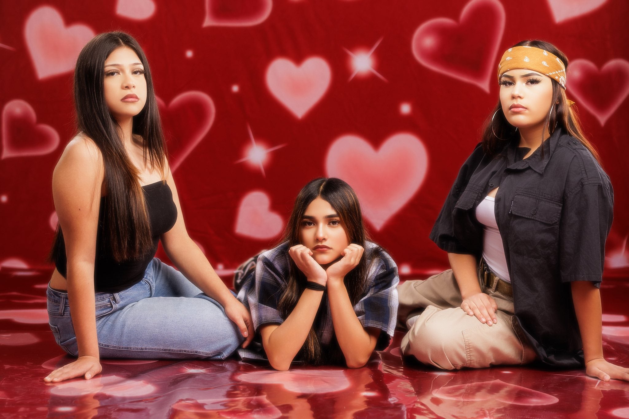 Kate 90s Valentine's Day Red Sweet Heart Love Backdrop for Photography