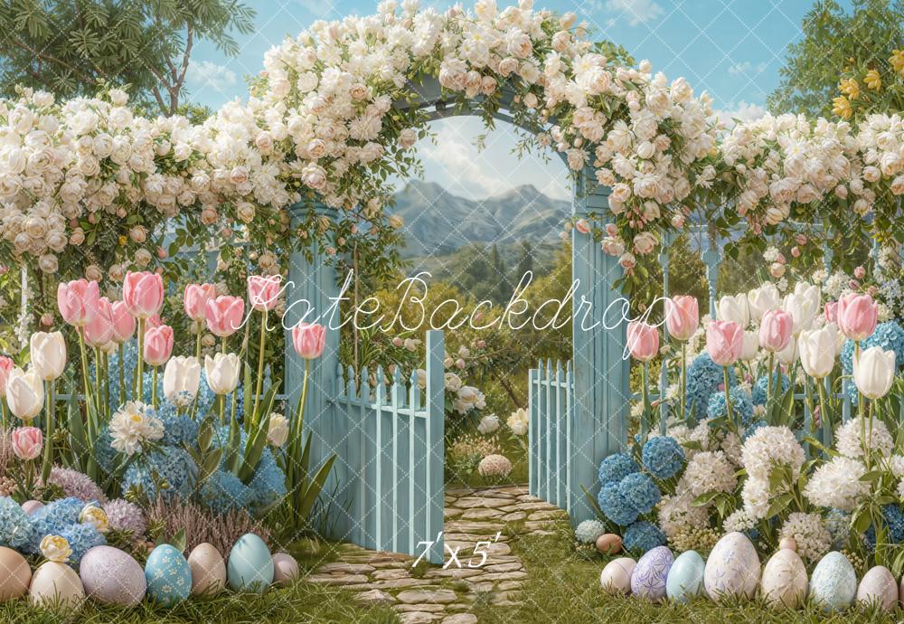 Kate Easter Bunny Flower Arch Garden Backdrop Designed by Emetselch -UK
