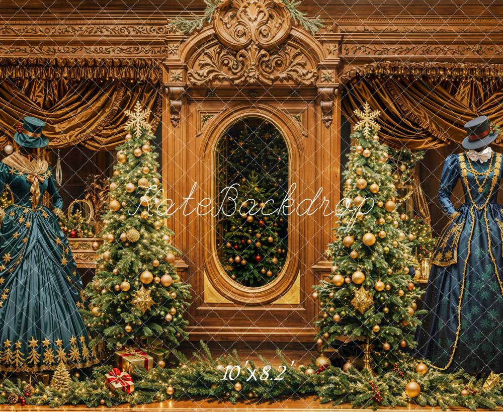 Kate Christmas Victorian Dresses Fleece Backdrop Designed by Emetselch -UK