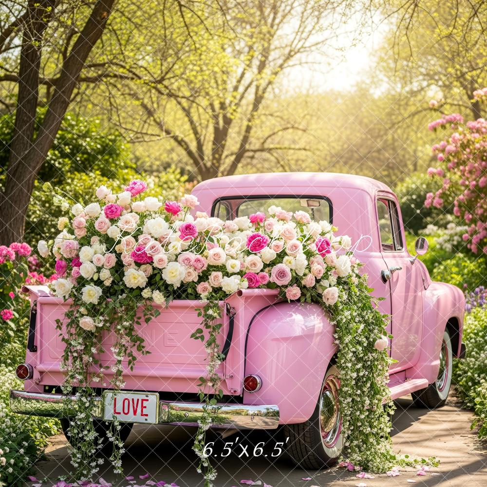 Kate Truck Pink Garden Backdrop Designed by Patty Robert