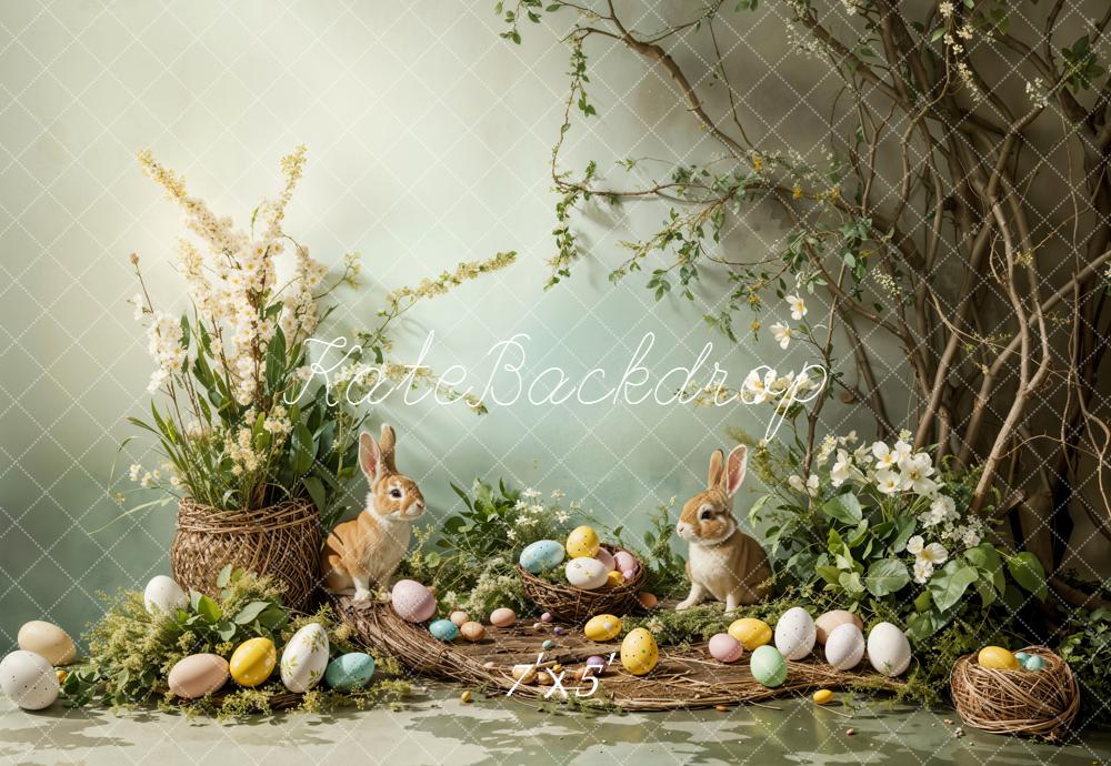 Kate Easter Bunny Eggs Nest Backdrop Designed by Emetselch