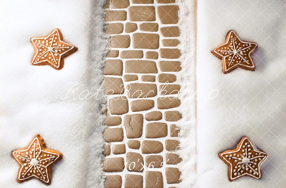 Kate Gingerbread Snow Cobblestone Backdrop Designed by Mandy Ringe Photography -UK