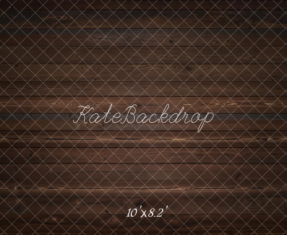 Kate Dark Wood Texture Fleece Backdrop Designed by Kate Image -UK
