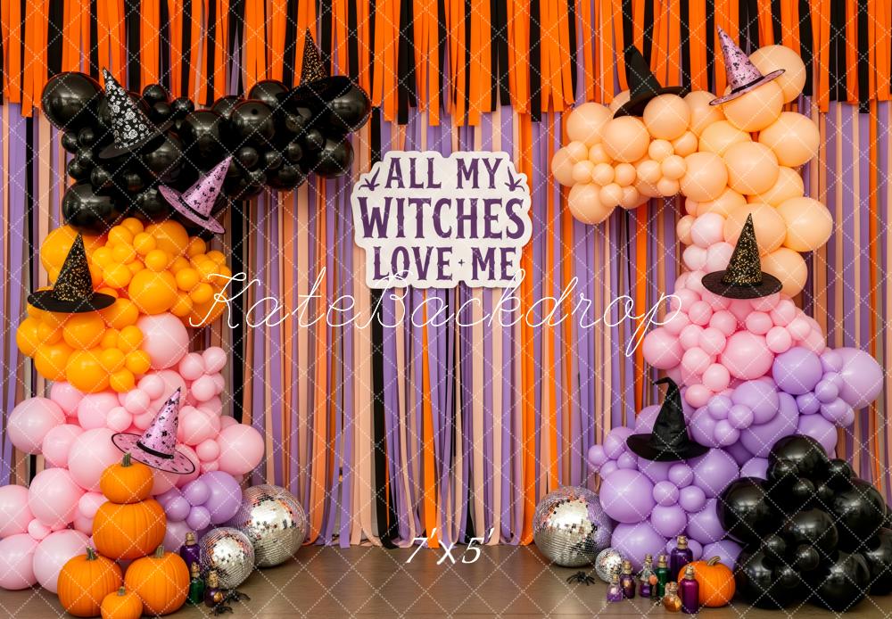 Kate Halloween Balloon Garland Witch Hats Backdrop Designed by Patty Robert -UK
