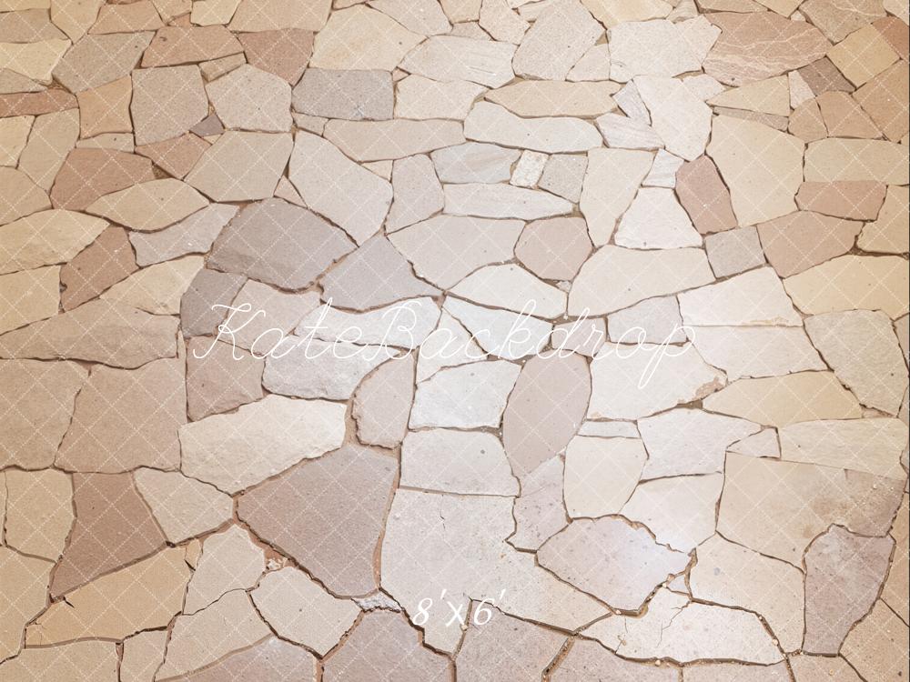 Kate Cobblestone Stone Texture Fleece Backdrop Designed by Emetselch -UK