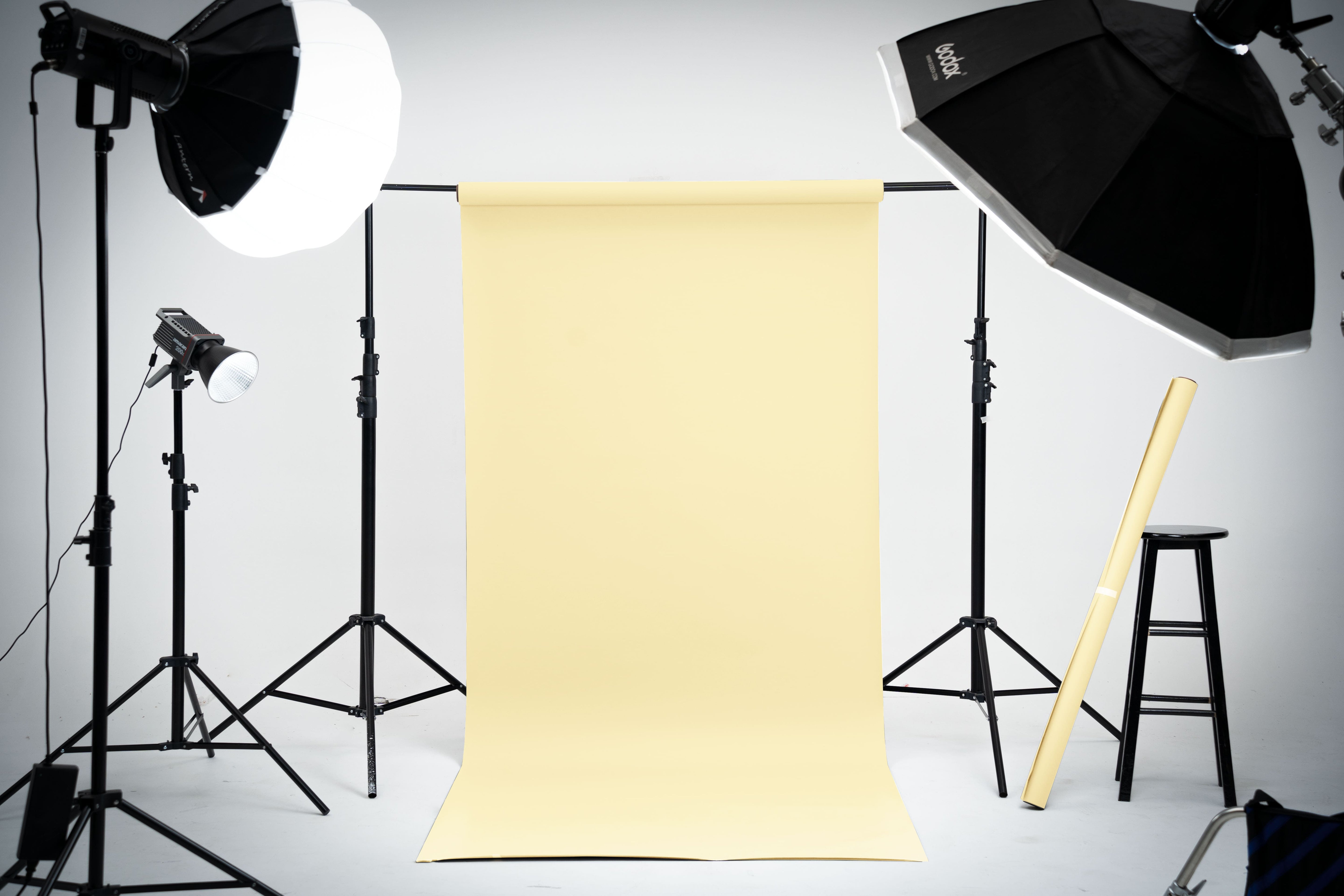 Kate Cream Yellow Seamless Paper Backdrop for Photography -UK