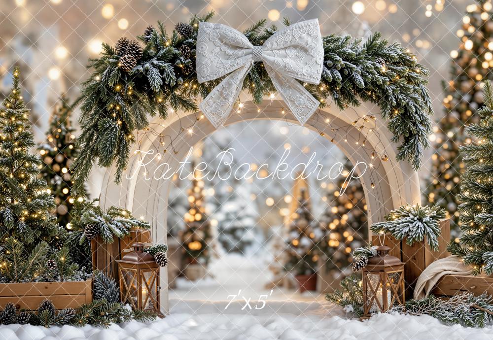Kate Winter Christmas Arch Snowy Backdrop Designed by Emetselch -UK
