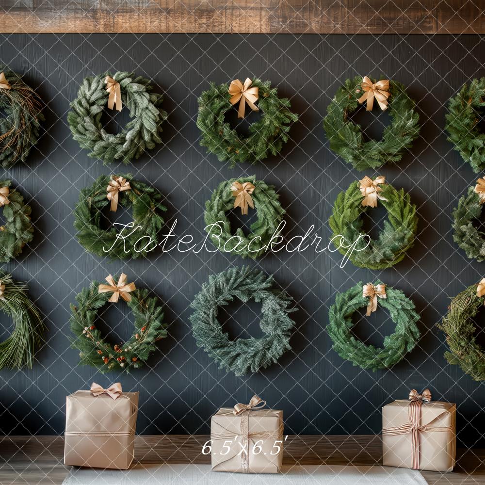 Kate Christmas Wreath Wall Greenery Gifts Backdrop Designed by Patty Robert