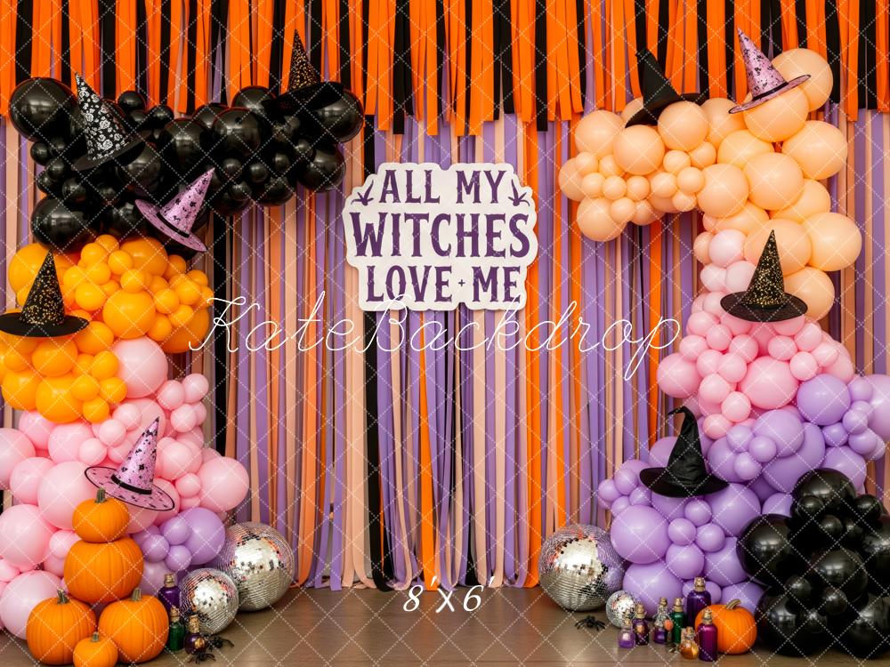 Kate Halloween Balloon Garland Witch Hats Backdrop Designed by Patty Robert -UK
