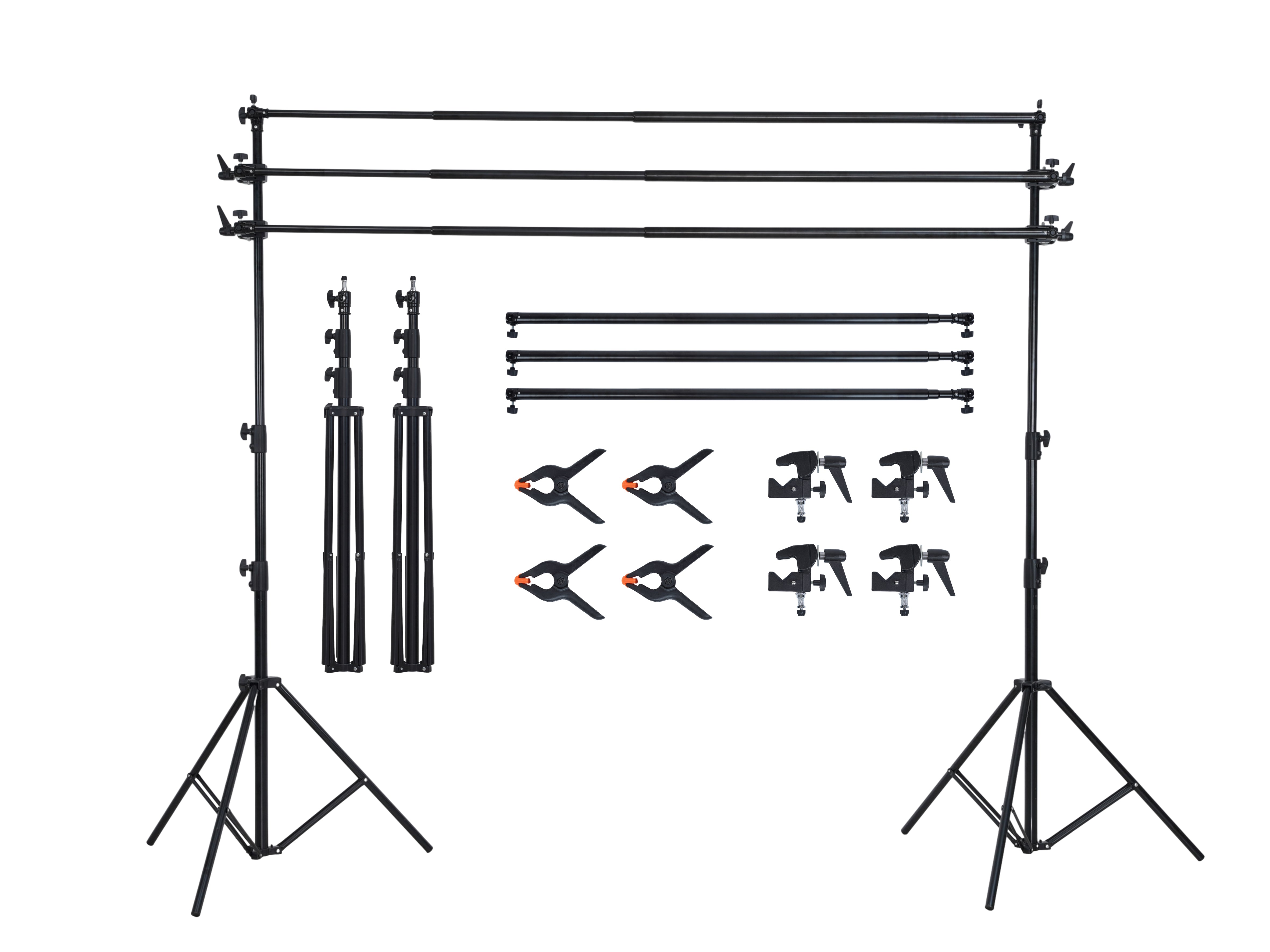 Kate 3 Horizontal Crossbars Adjustable Background Stand for photography