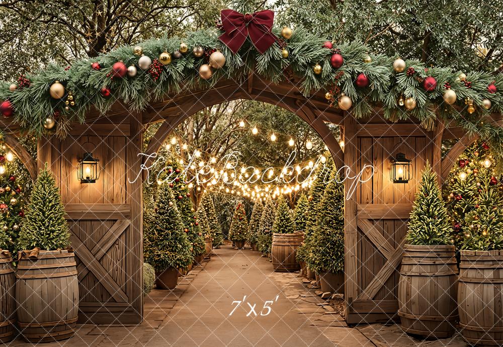 Kate Christmas Archway Garland Fairy Lights Backdrop Designed by Emetselch