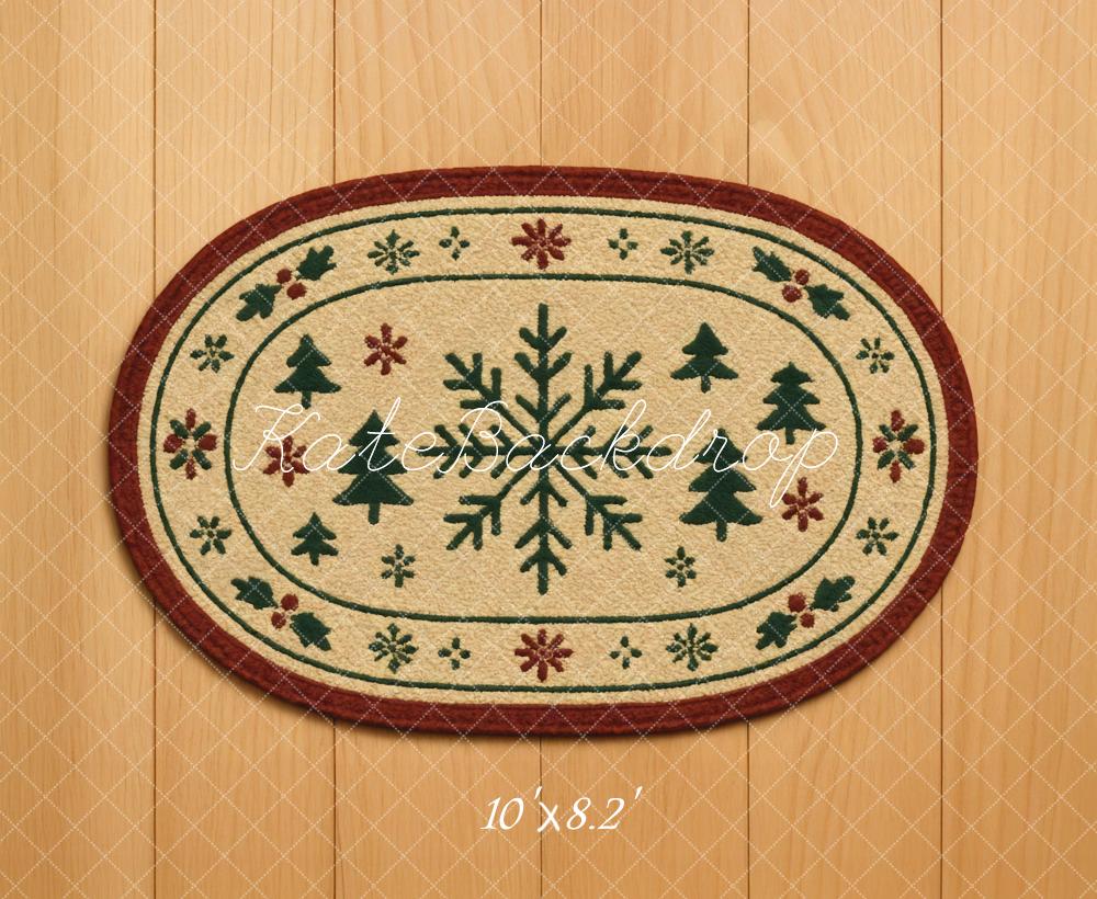 Kate Christmas Snowflake Tree Pattern Rug Backdrop Designed by Mini MakeBelieve -UK
