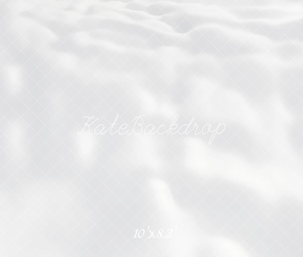 Kate Snowy Ground Texture White Floor Fleece Backdrop Designed by Kate Image -UK