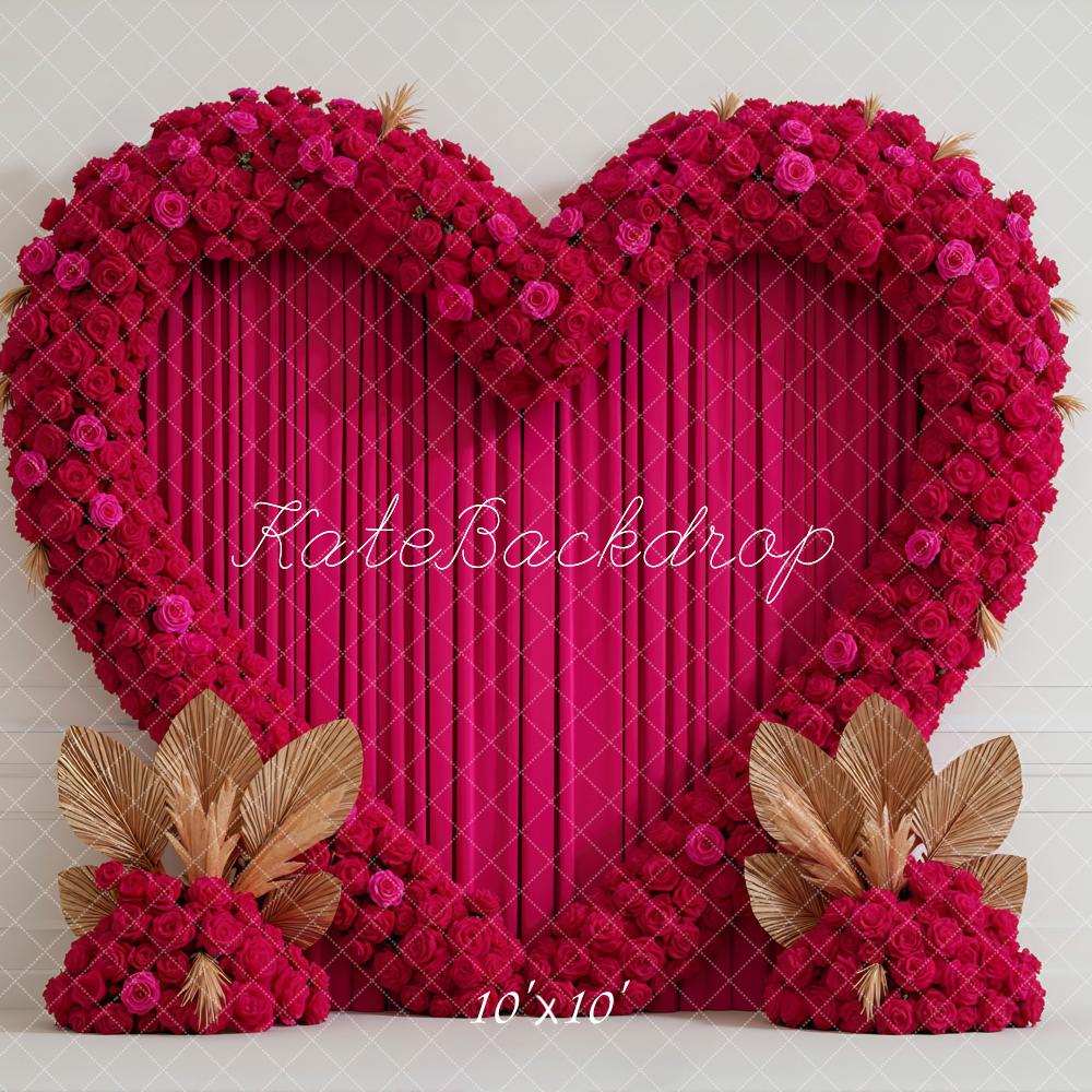 Kate Valentine Heart Arch Red Roses Backdrop Designed by Mini MakeBelieve -UK