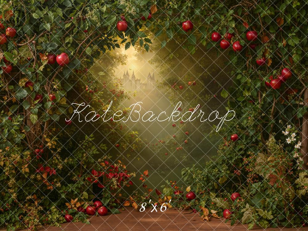 Kate Forest Apples Castle Fleece Backdrop Designed by Emetselch -UK