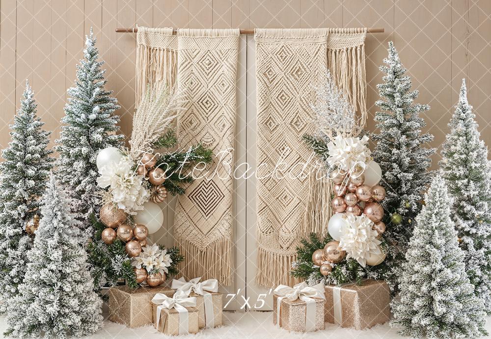 Kate Bohemian Christmas Trees Gifts Backdrop Designed by Emetselch