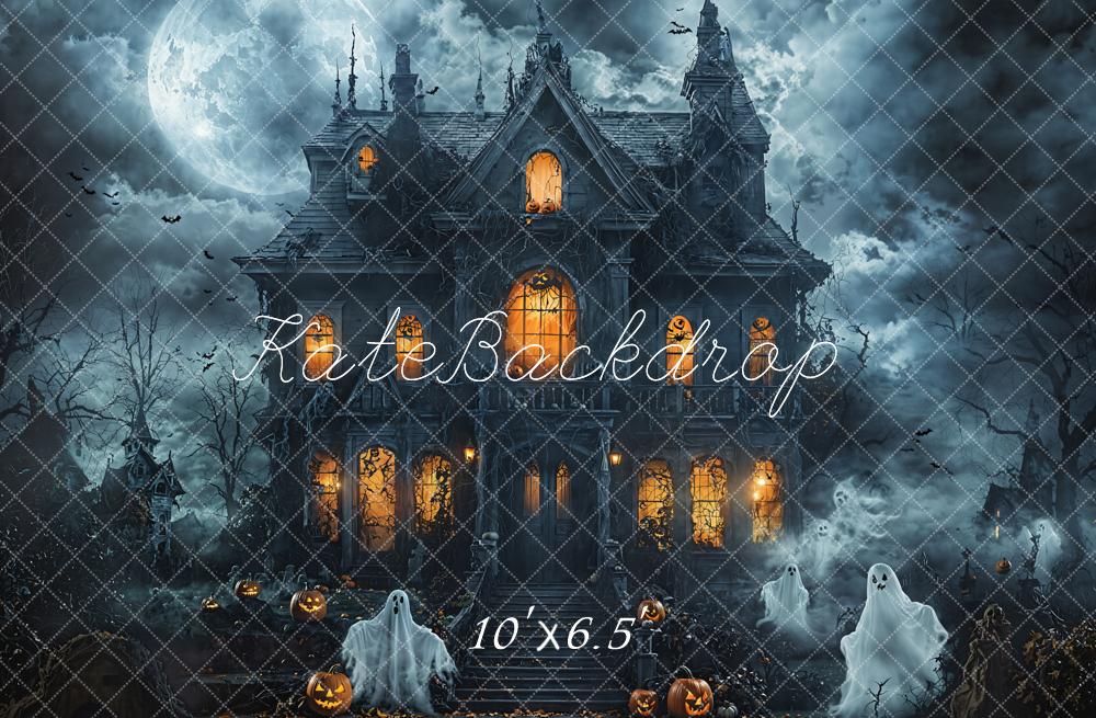 On Sale Kate Halloween Haunted House Ghosts Night Backdrop Designed by Emetselch -UK